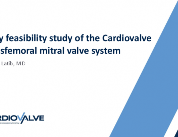 Early feasibility study of the Cardiovalve transfemoral mitral valve system 