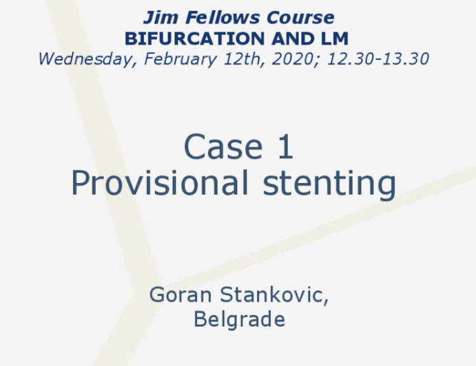 Case 1 Provisional Stenting