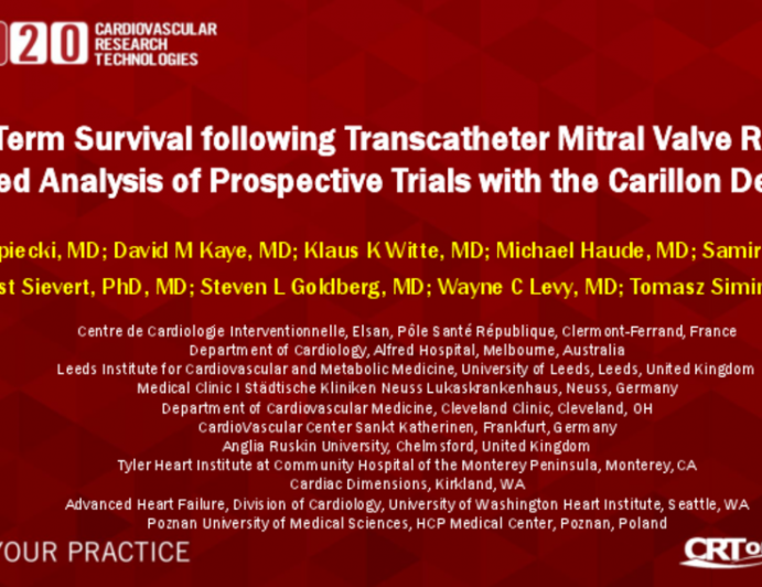 Long-Term Survival following Transcatheter Mitral Valve Repair