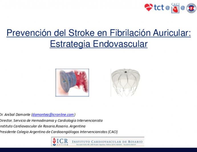 Prevención del Stroke en Fibrilación Auricular: Estrategia Endovascular
