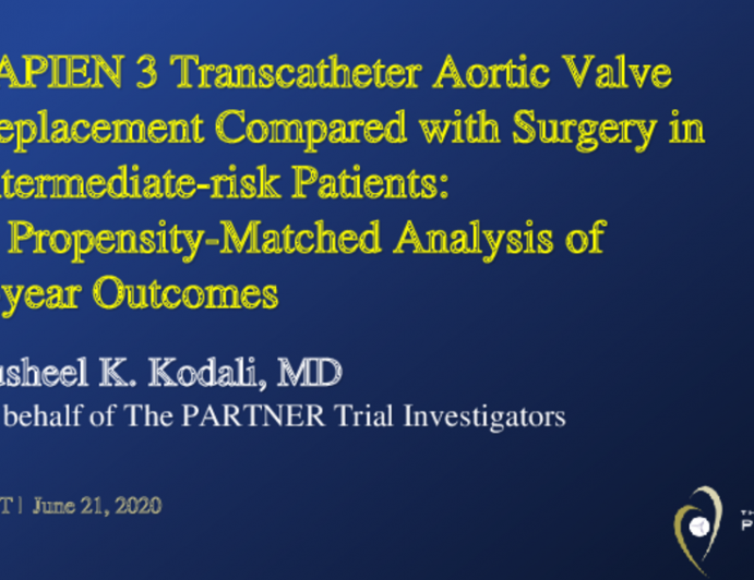 SAPIEN 3 Transcatheter Aortic Valve Replacement Compared with Surgery in Intermediate-risk Patients: A Propensity-Matched Analysis of 5-year Outcomes
