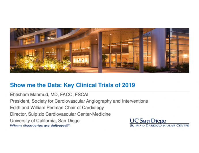 Show me the Data: Key Clinical Trials of 2019