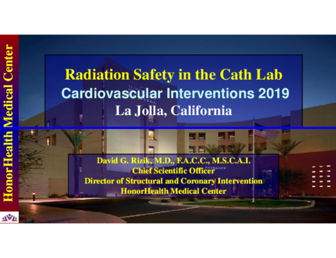 Radiation Safety in the Cath Lab