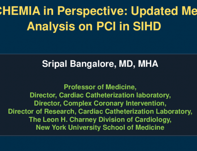 ISCHEMIA in Perspective: Updated Meta-Analysis on PCI in SIHD