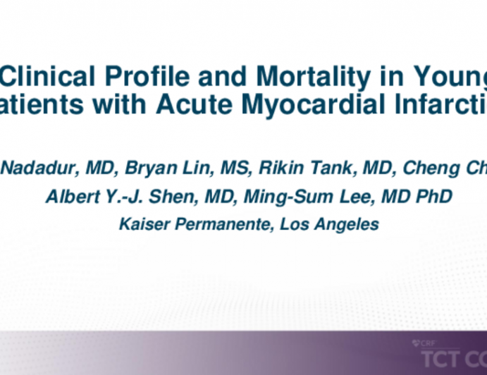 TCT 053: Clinical Profile and Mortality in Young Patients With Acute Myocardial Infarction