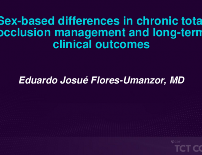 TCT 242: Sex-based Differences in Chronic Total Occlusion Management and Long-term Clinical Outcomes