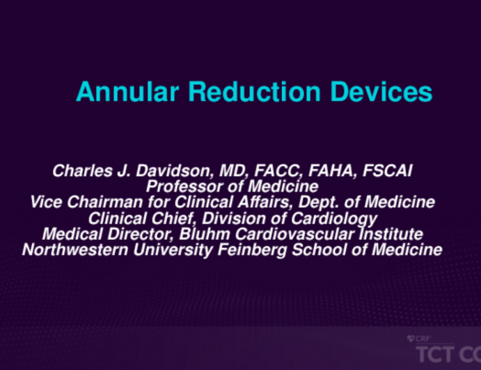 Update on Tricuspid Transcatheter Technologies - Annular Reduction Devices