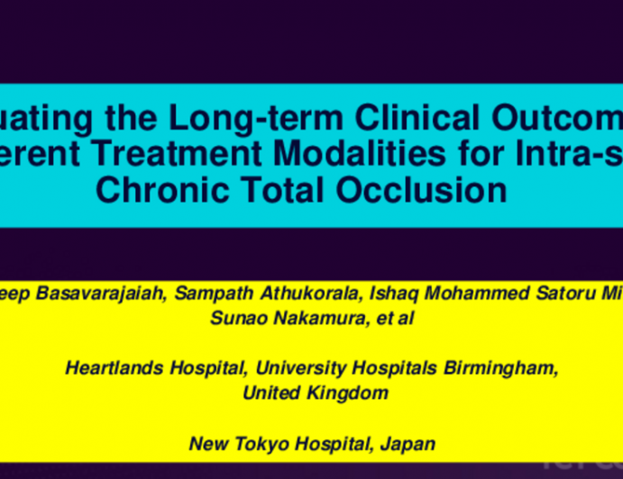 TCT 290: Evaluating the Long-term Clinical Outcomes of Different Treatment Modalities for Intra-stent Chronic Total Occlusion
