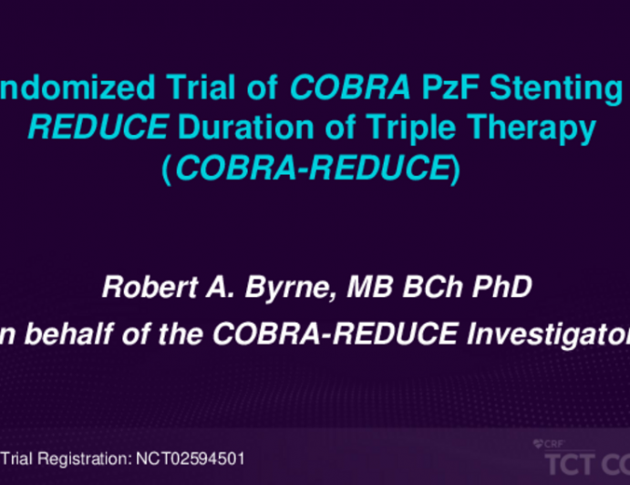 COBRA-REDUCE: A Randomized Trial of a Thromboresistant Polyzene F-Coated Stent With 14 Days DAPT in High-Bleeding Risk Patients