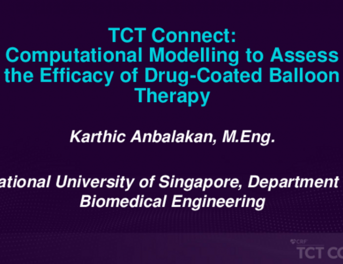 TCT 256: Computational Modelling to Assess Efficacy of Drug Coated Balloon Therapy