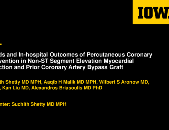 TCT 046: Trends and In-hospital Outcomes of Percutaneous Coronary Intervention in Non-ST Segment Elevation Myocardial Infarction and Prior Coronary Artery Bypass Graft