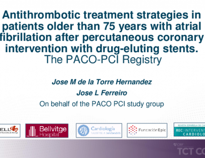 TCT 067: Antithrombotic Treatment Strategies in Patients Older than 75 Years With Atrial Fibrillation After Percutaneous Coronary Intervention With Drug-Eluting Stents. The PACO-PCI Registry
