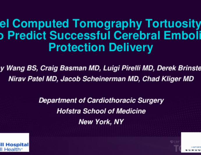 TCT 471: A Novel Computed Tomographic Angiography Tortuosity Index to Predict Successful Sentinel Cerebral Embolic Protection Delivery for Transcatheter Aortic Valve Replacement