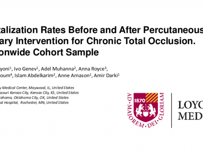 TCT 243: Hospitalization Rates Before and After Percutaneous Coronary Intervention for Chronic Total Occlusion. A Nationwide Cohort Sample