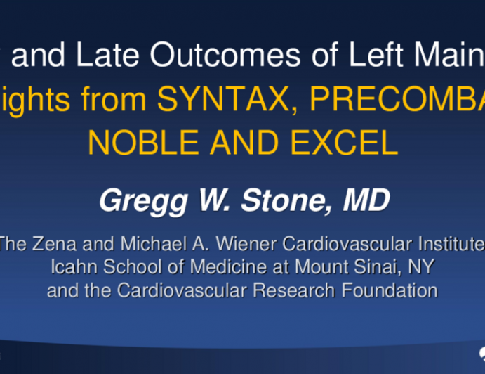 Early and Late Outcomes of Left Main PCI: Insights From SYNTAX, PRECOMBAT, NOBLE, and EXCEL