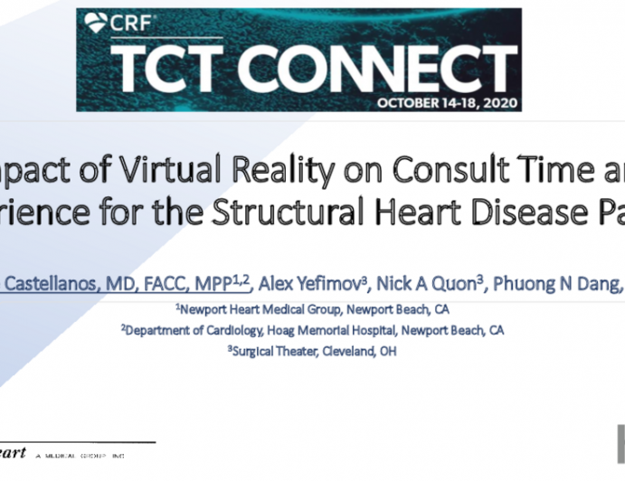 TCT 151: Impact of Virtual Reality on Consult Time and Experience for Structural Heart Disease Patients