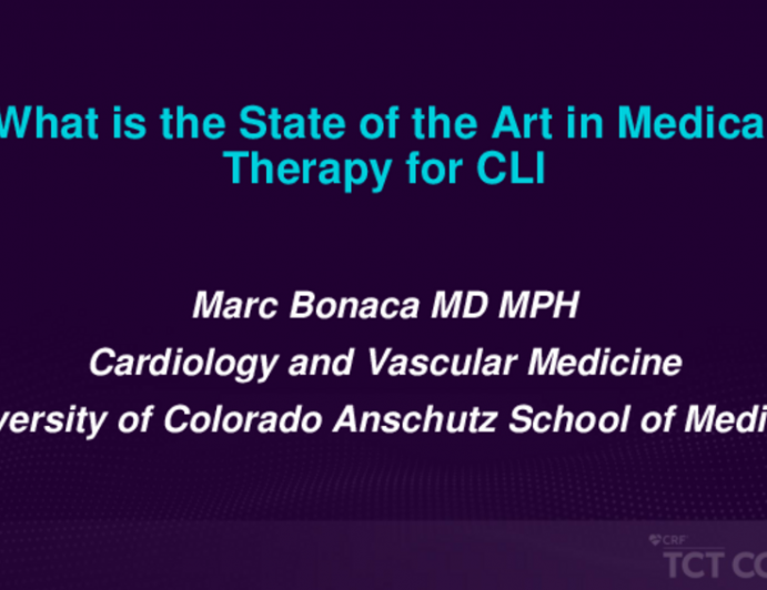 What Is the State of the Art in Medical Therapy for Critical Limb Ischemia?