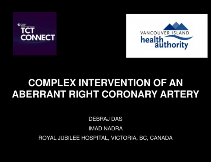 TCT 668: Complex Intervention of Aberrant Right Coronary Artery
