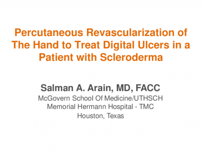 TCT 509: Complete Percutaneous Revascularization of The Hand - A Promising New Therapeutic Option for Refractory Digital Ischemia In Scleroderma