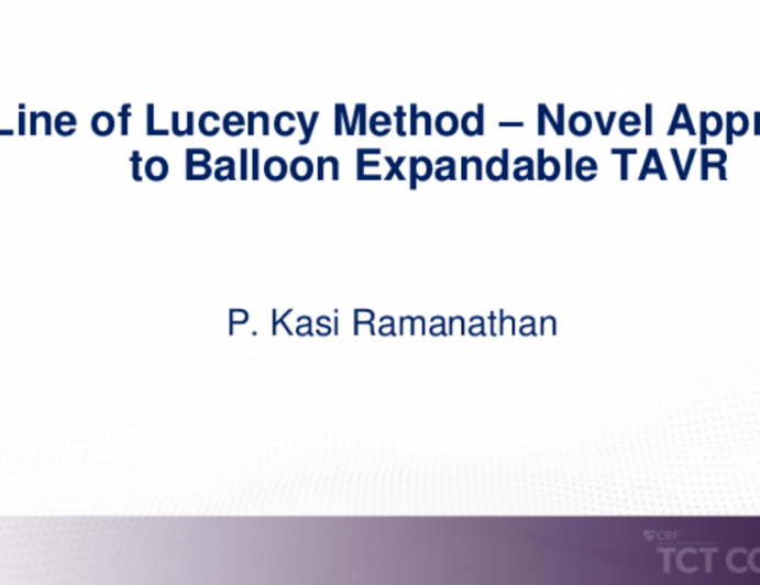 TCT 470: Novel Method for Implantation of Balloon Expandable Transcatheter Aortic Valve Replacement to Reduce Pacemaker Rate - Line of Lucency Method