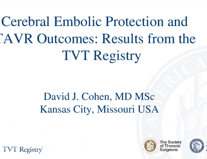 Cerebral Embolic Protection and TAVR Outcomes: Results from the TVT Registry