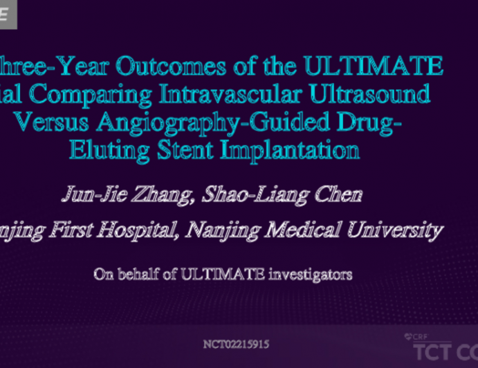 Three-Year Outcomes of the ULTIMATE Trial Comparing Intravascular Ultrasound Versus Angiography-Guided Drug-Eluting Stent Implantation