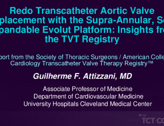 TCT 087: Redo Transcatheter Aortic Valve Replacement With the Supra-Annular, Self-Expandable Evolut Platform: Insights From the TVT Registry