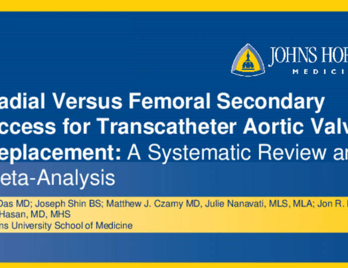TCT 111: Radial Versus Femoral Secondary Access for Transcatheter Aortic Valve Replacement: A Systematic Review and Meta-Analysis