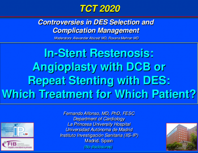 In-Stent-Restenosis: Angioplasty With Drug-Coated Balloon or Repeat Stenting With DES – Which Treatment for Which Patient?
