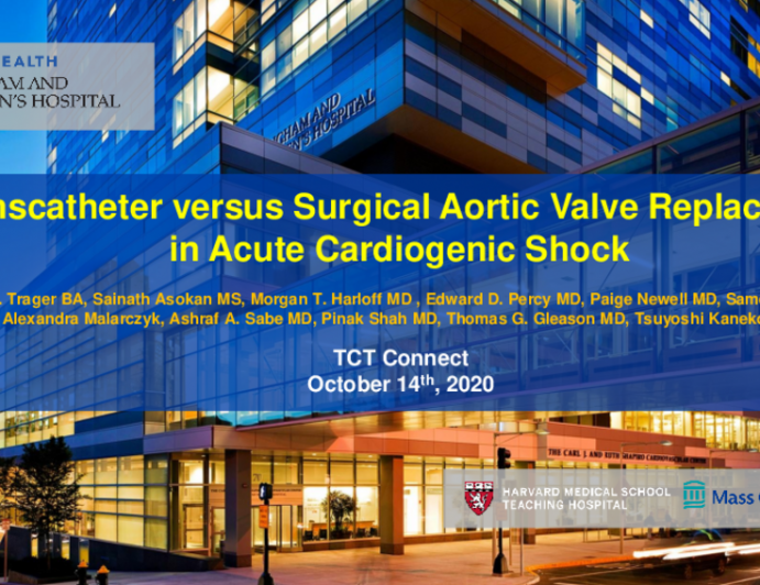 TCT 110: Transcatheter Versus Surgical Aortic Valve Replacement in Acute Cardiogenic Shock