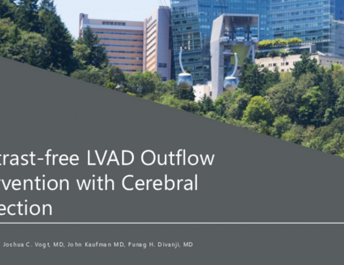 TCT 510: Contrast-free LVAD Outflow Intervention With Cerebral Protection