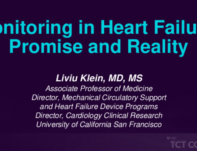 Monitoring in Heart Failure: Promise and Reality