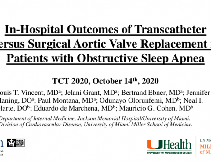 TCT 075: Evaluating In-Hospital Outcomes of Transcatheter Versus Surgical Aortic Valve Replacement in Patients With Severe Aortic Stenosis and Obstructive Sleep Apnea