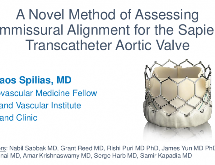 TCT 100: A Novel Method of Assessing Commissural Alignment for the Sapien 3 Transcatheter Aortic Valve