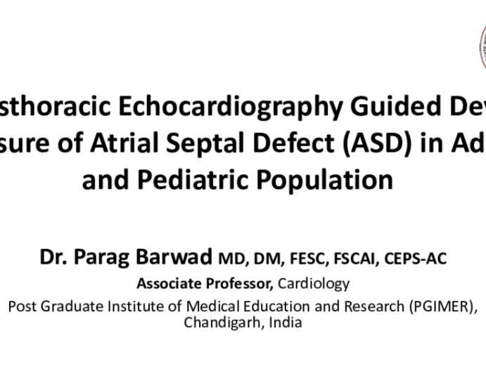 TCT 200: Transthoracic Echocardiography Guided Device Closure of Atrial Septal Defect (ASD) in Adult and Pediatric Population