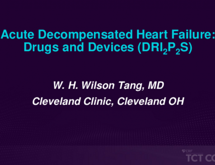 Acute Decompensated Heart Failure: Drugs and Devices (DRIIPPS)