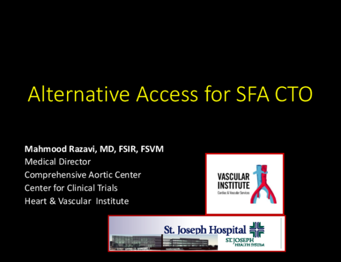 Alternative Access for SFA CTO
