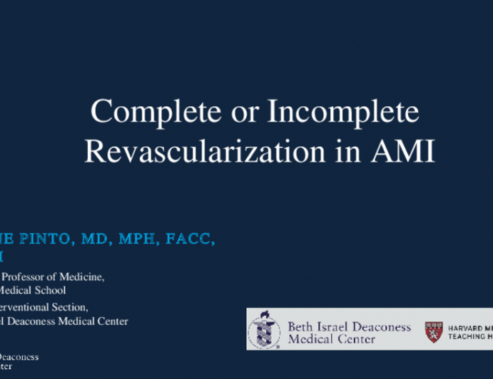 Complete or Incomplete Revascularization in AMI