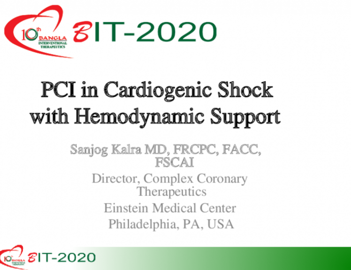 PCI in Cardiogenic Shock with Hemodynamic Support
