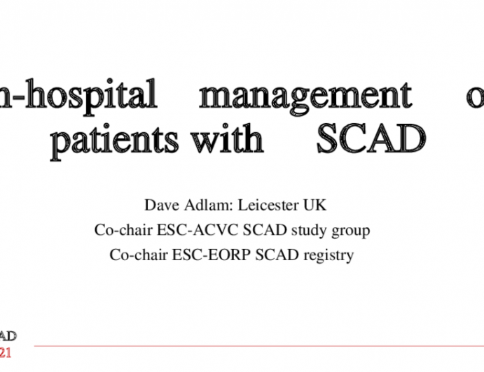 In-hospital management of patients with SCAD