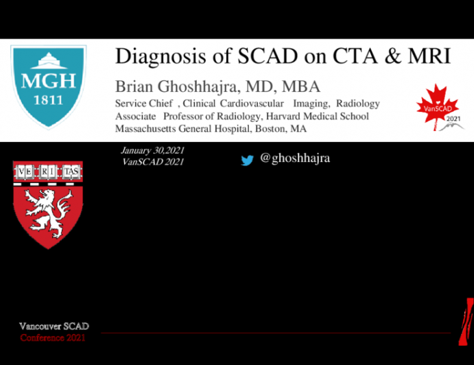 Diagnosis of SCAD on CTA & MRI