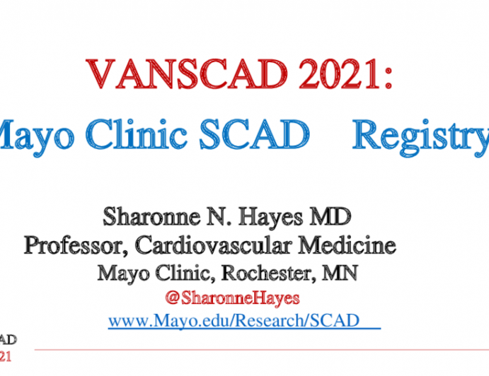 Mayo Clinic SCAD Registry