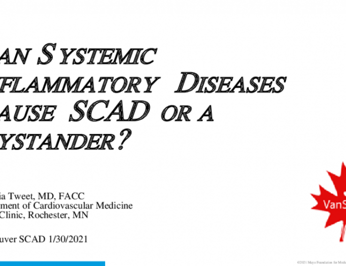 Can Systemic Inflammatory Diseases Cause SCAD or a Bystander? 