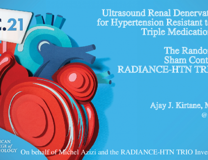 Ultrasound Renal Denervation for Hypertension Resistant to a Triple Medication Pill: The Randomized Sham Controlled RADIANCE-HTN TRIO Trial