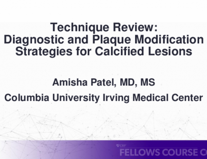 Technique Review: Diagnostic and Plaque Modification Strategies for Calcified Lesions