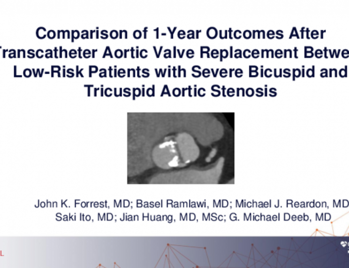 Comparison of 1-Year Outcomes After Transcatheter Aortic Valve Replacement in Low-Risk Patients With Severe Bicuspid and Tricuspid Aortic Valve Stenosis