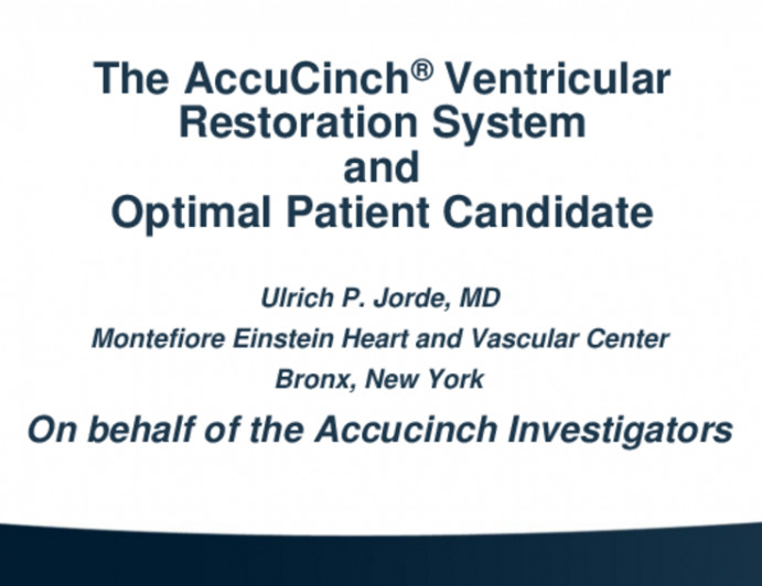 The Accucinch Technology and Optimal Patient Candidate