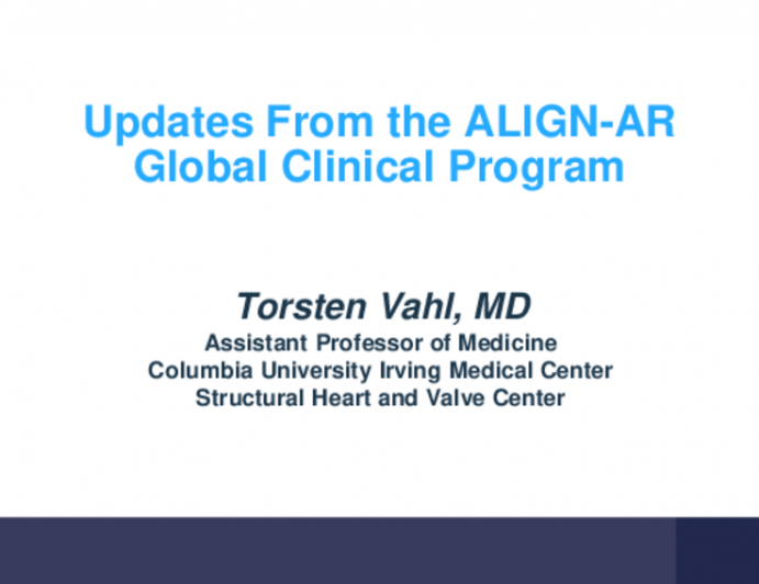 Updates From the ALIGN-AR Global Clinical Program