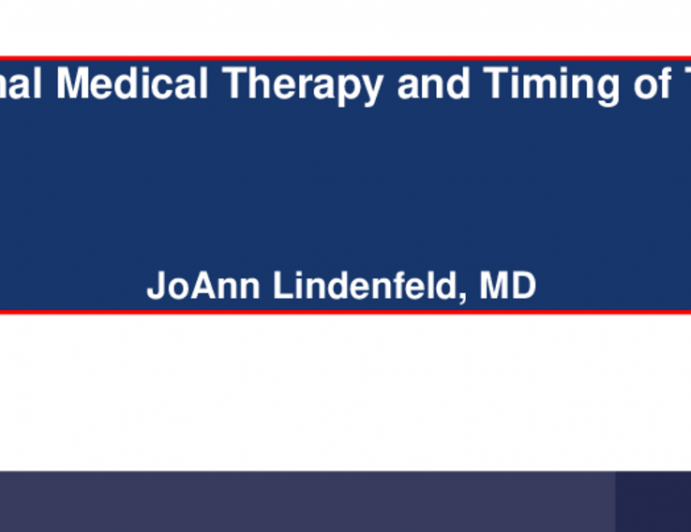 Optimal Medical Therapy and Timing of TEER