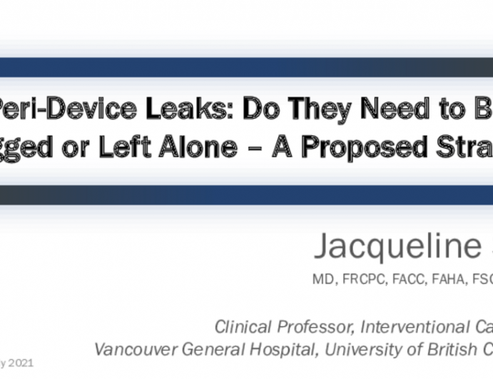 Peri-Device Leaks: Do They Need to Be Plugged or Left Alone – A Proposed Strategy